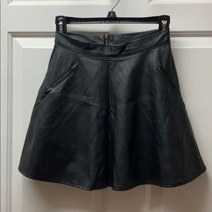 Black pleather skirt